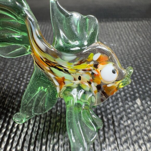 Venetian Art Glass Hand Blown Fish Hand Made Italian Glass Delicate Figure VTG - Picture 4 of 11